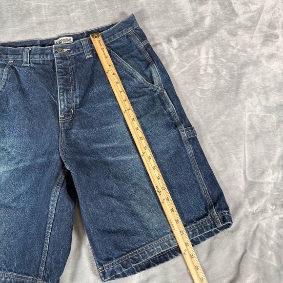 Vintage Aeropostale Carpenter Denim Shorts Mens 34 (Fits 33) 10” Grunge Y2K - Picture 5 of 8
